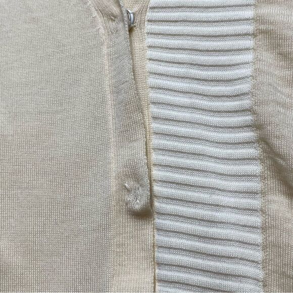 Crea Concepts Cream Asymmetrical Cardigan Size 38 - Picture 9 of 12